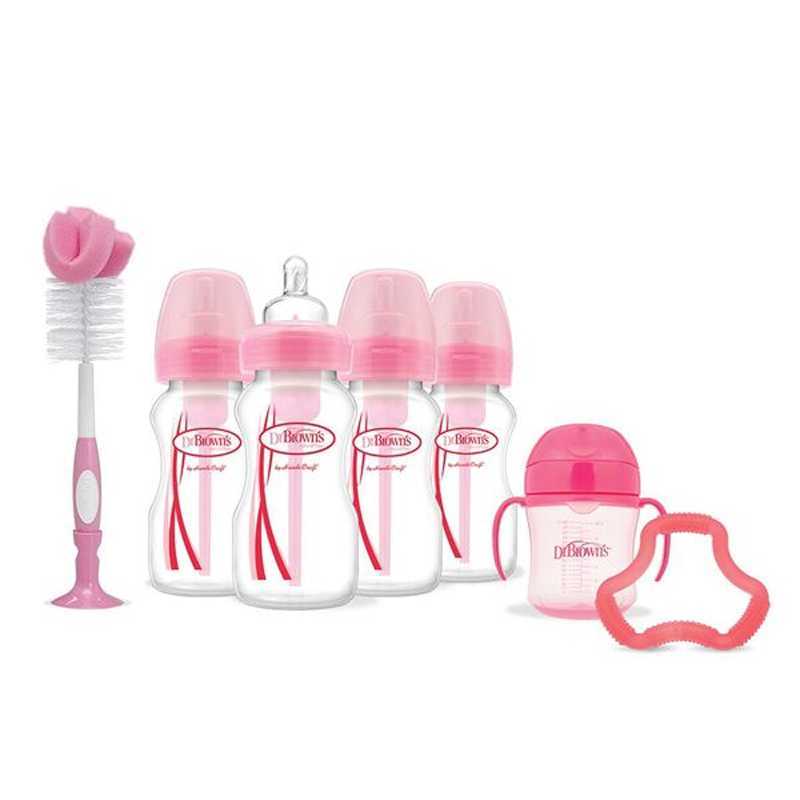 Coffret Cadeau De Naissance Rose Dr Brown'S Coffret Cadeau De Naissance Rose Dr Brown'S
