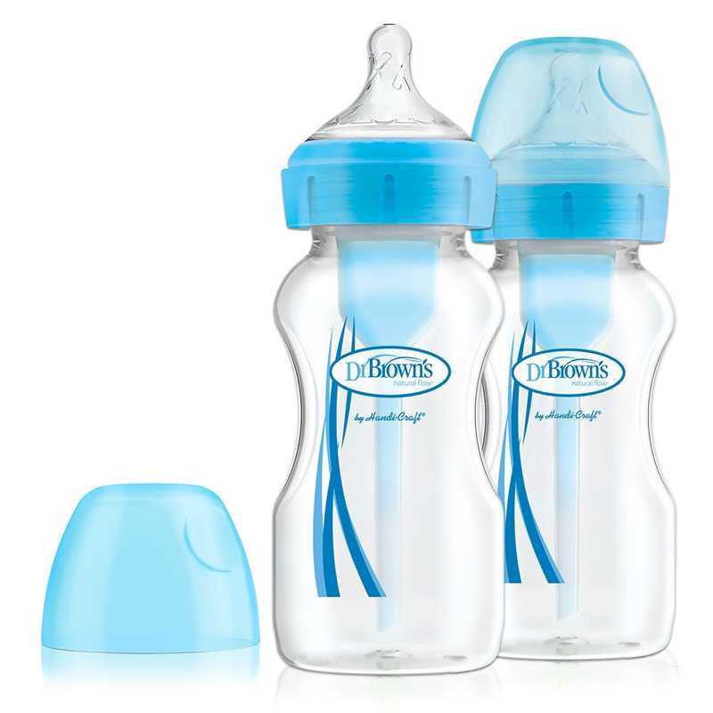 Lot de 2 biberons 270ml Options PLUS Bleu Dr Browns Lot de 2 biberons 270ml Options PLUS Bleu Dr Browns