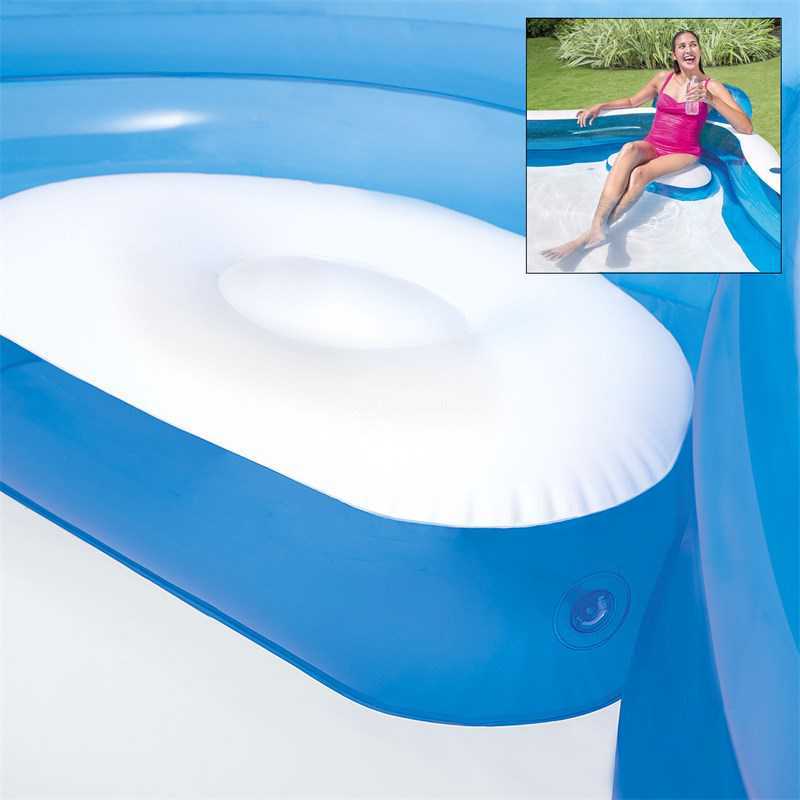 Intex Piscine gonflable avec siège 229 x 229 x 66 cm (56475NP) au