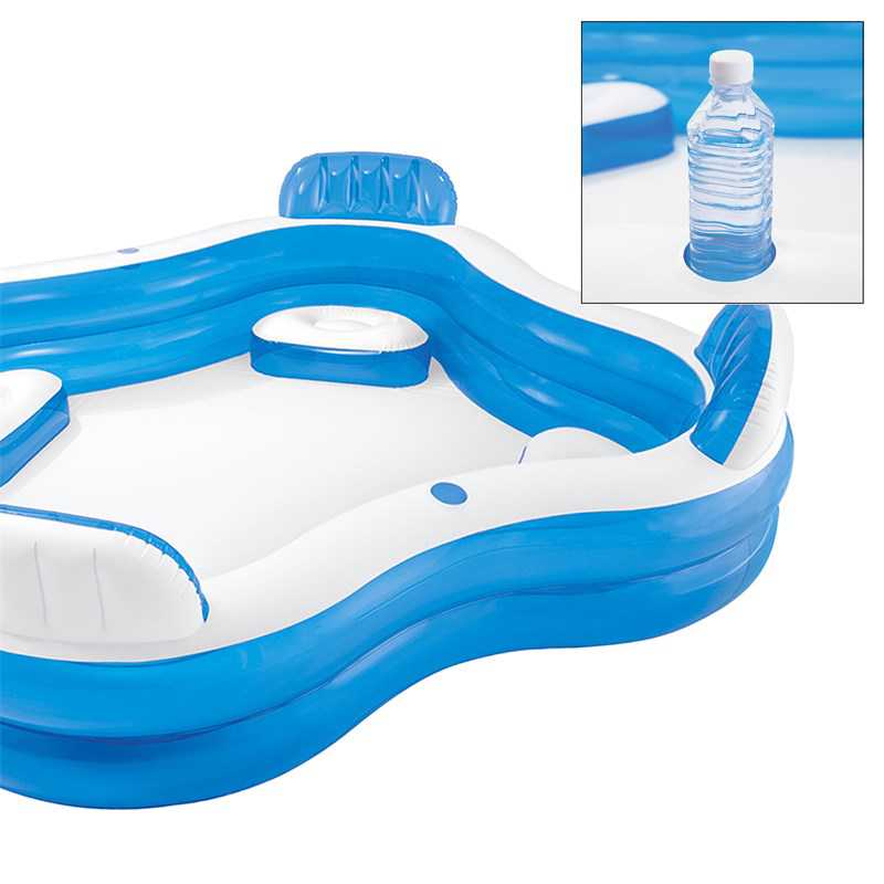 Intex Piscine gonflable avec siège 229 x 229 x 66 cm (56475NP) au