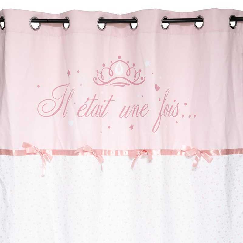 Rideau fille Couronne 140x260 Rose Atmosphera Rideau fille Couronne 140x260 Rose Atmosphera