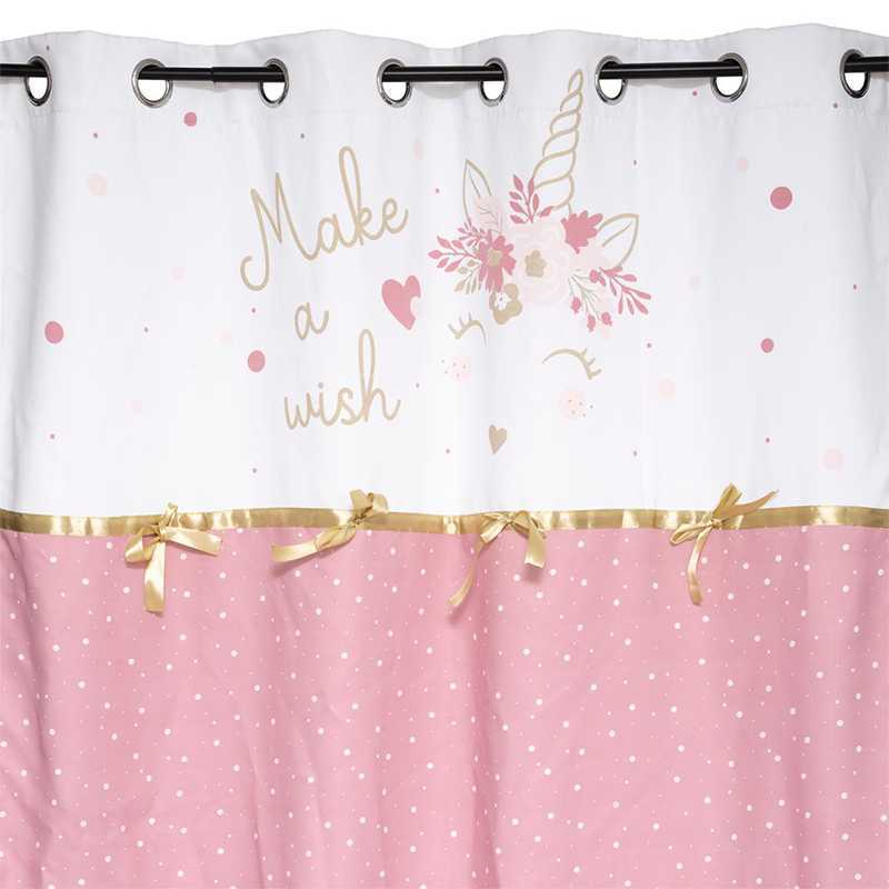 Rideau fille 140x260 Licorne Rose Atmosphera Rideau fille 140x260 Licorne Rose Atmosphera