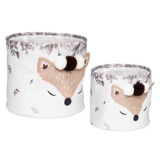 Lot de 2 bacs de rangement Renard - Atmosphera For Kids