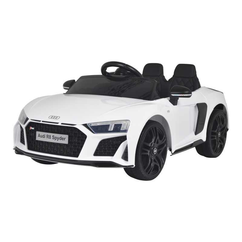 Voiture Électrique 12v Audi R8 Spyder Blanche Voiture Électrique 12v Audi R8 Spyder Blanche