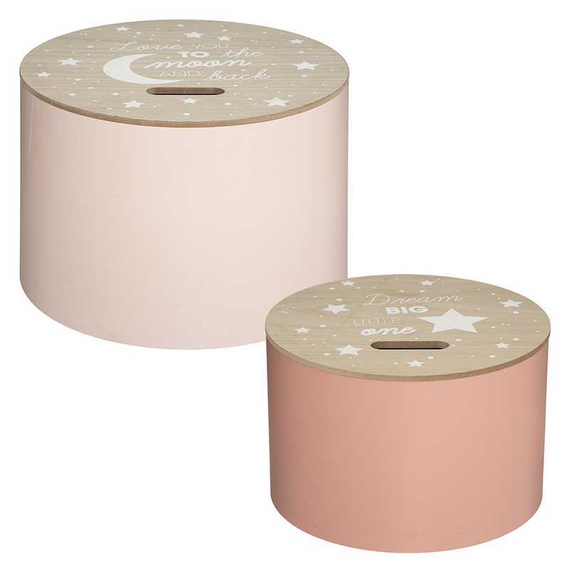 Lot De 2 Tables De Rangement Rose Atmosphera Lot De 2 Tables De Rangement Rose Atmosphera