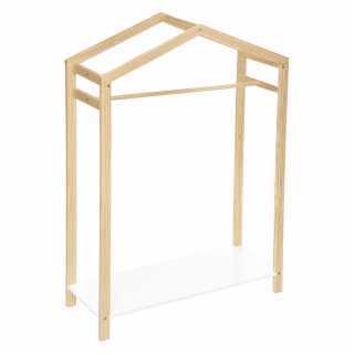 Petit portant à vêtements en bois pour enfant H115cm - Blanc - Veo shop