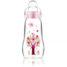 Biberon en Verre 260ml Rose - Mam