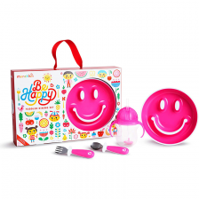 Coffret Repas Be Happy Rose Munchkin Coffret Repas Be Happy Rose Munchkin