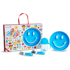 Coffret Repas Be Happy Bleu - Munchkin Coffret Repas Be Happy Bleu - Munchkin