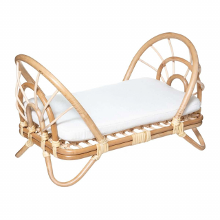 Lit poupée rotin avec Matelas Atmosphera for Kids