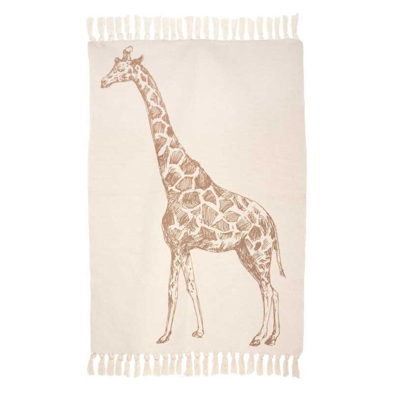 Tapis girafe franges Beige Atmosphera Tapis girafe franges Beige Atmosphera