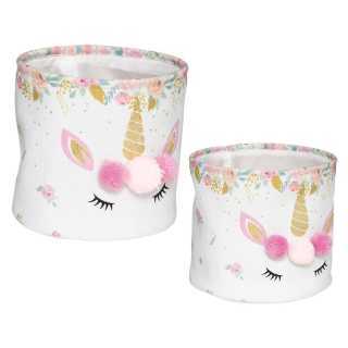 Lot de 2 bacs de rangement Licorne - Atmosphera For Kids