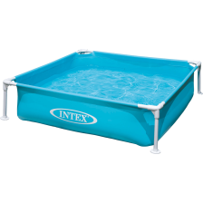 Piscine Mini Cadre Acier Bleu 122 x 122 x 30 - Intex Piscine Mini Cadre Acier Bleu 122 x 122 x 30 - Intex