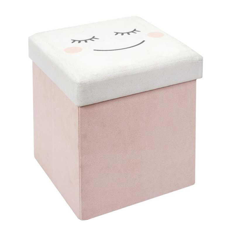 Coffre Pouf Pliable Rose Moon Home Deco Kids Coffre Pouf Pliable Rose Moon Home Deco Kids
