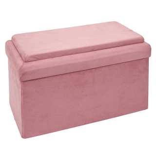 Coffre Banc Pliable Brique Rose - Home Deco Kids