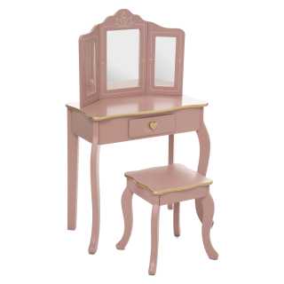 Coiffeuse avec tabouret Sissi Rose - Atmosphera For Kids