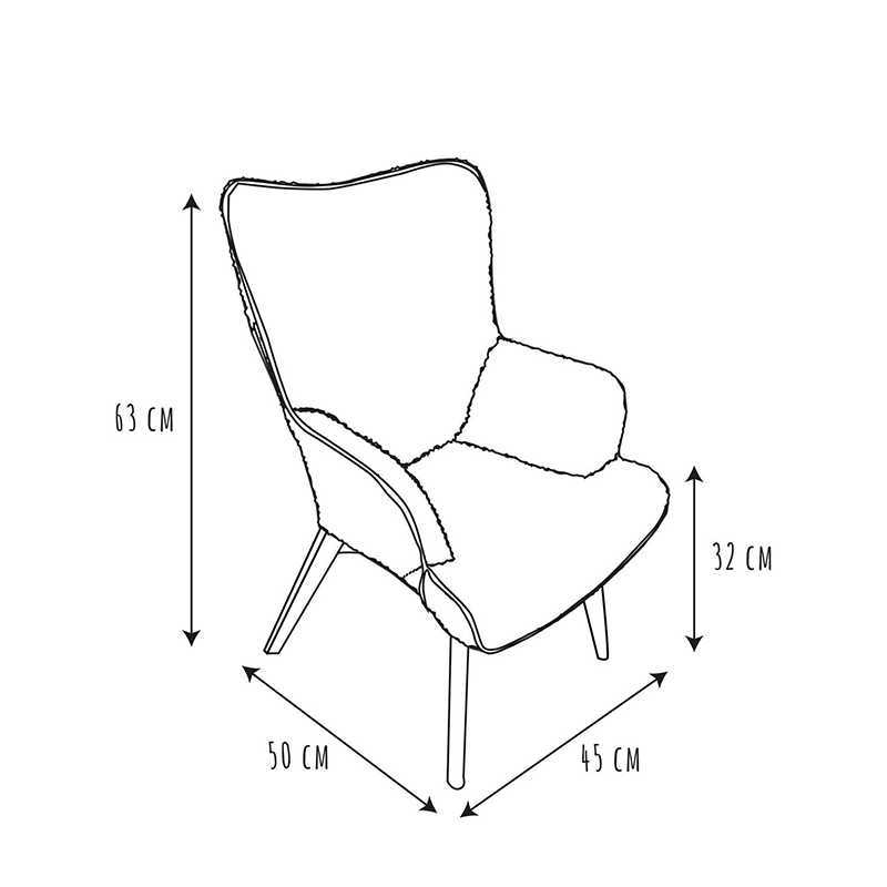 Fauteuil Enfant Imitation Fourrure HELSINKI