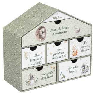 Coffret De Naissance Mini Maison Vert - Atmosphera For Kids