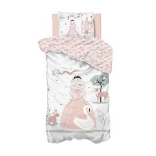 Parure de lit Enfant Princesse Rose 140x200 - Atmosphera For Kids