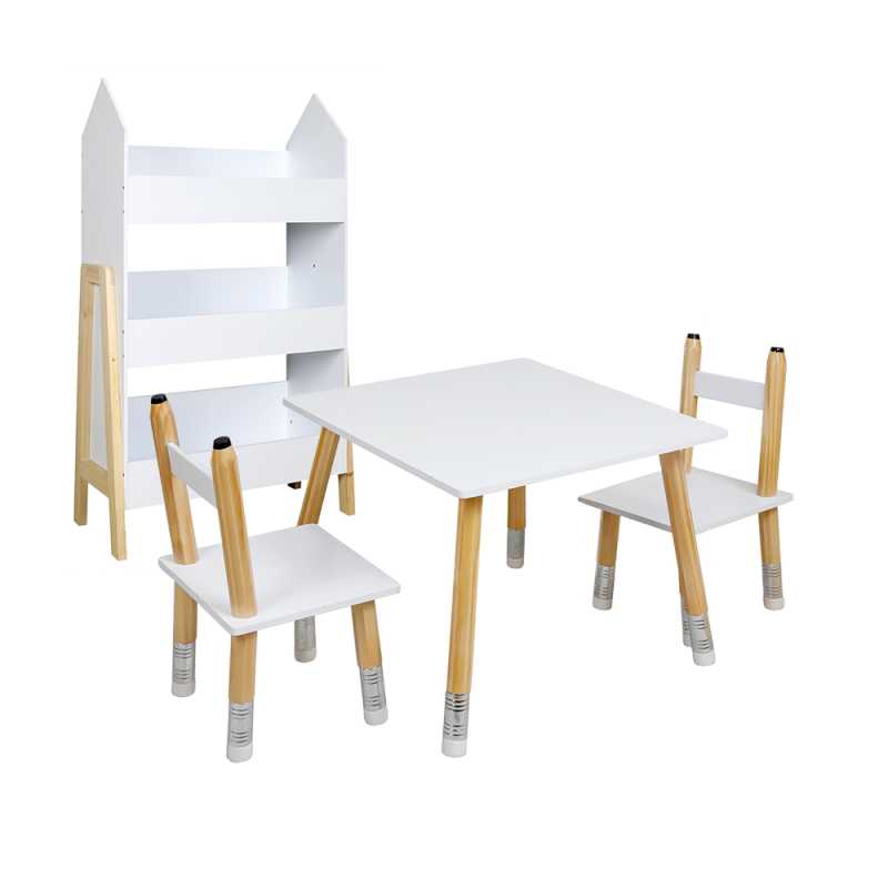Chambre Enfant Garçon Bibliothèque Table Chaises