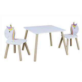 Chambre Enfant Fille Bibliothèque Table Chaises - Home Deco Kids