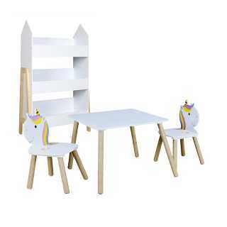 Chambre Enfant Fille Bibliothèque Table Chaises