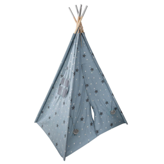 Tipi 5 Pieds enfant Coton décoratif argent H160 - Atmosphera For Kids