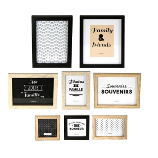 Set de 8 cadres photos en bois - Home Deco Kids