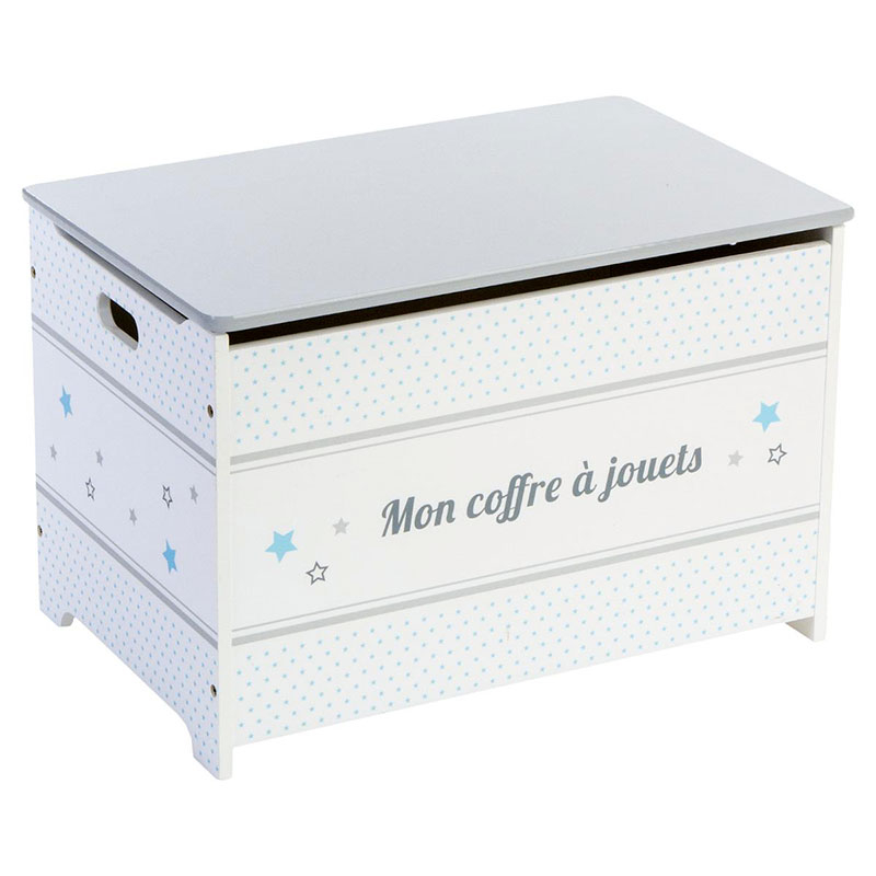 Coffre à jouets gris en bois Atmosphera Coffre à jouets gris en bois Atmosphera