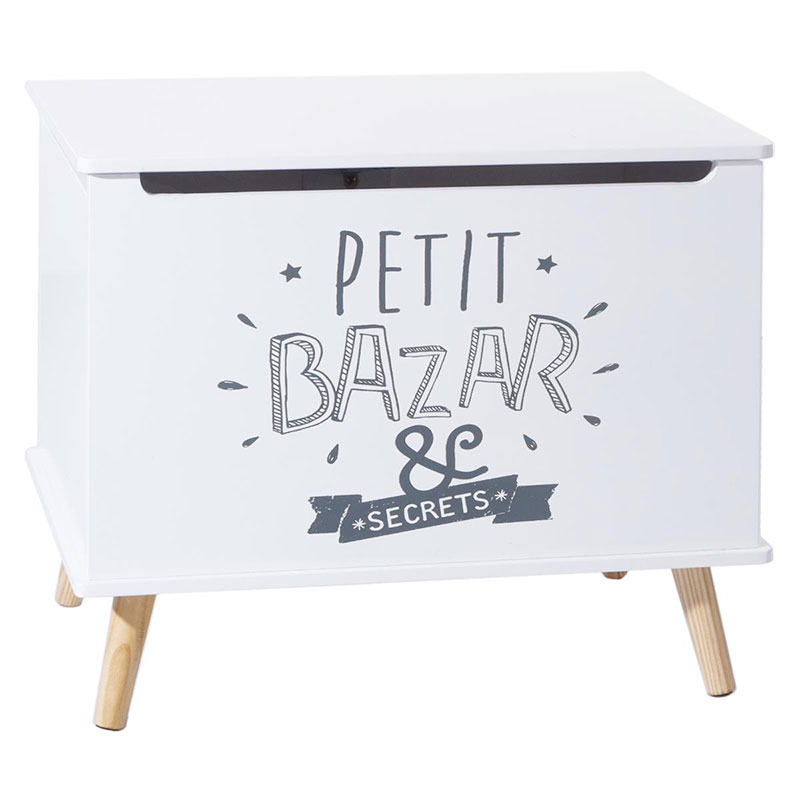 Coffre Rangement Enfant Petit Bazar Gris - Atmosphera For Kids