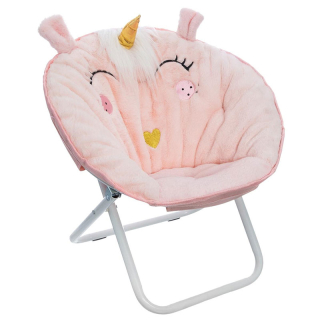 Fauteuil enfant pliant Licorne Rose - Atmosphera For Kids