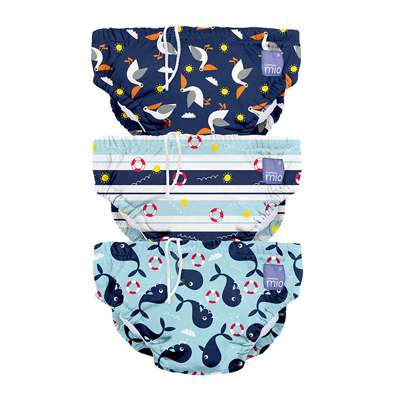 Lot de 3 couches piscine lavables Bleu 1-2 ans Lot de 3 couches piscine lavables Bleu 1-2 ans