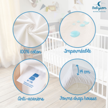 Protège Matelas Bébé Anti acarien 60x120 Babysom Protège Matelas Bébé Anti acarien 60x120 Babysom