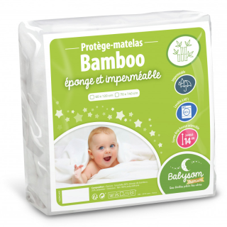 Protège Matelas Bébé Bambou 60x120 Babysom