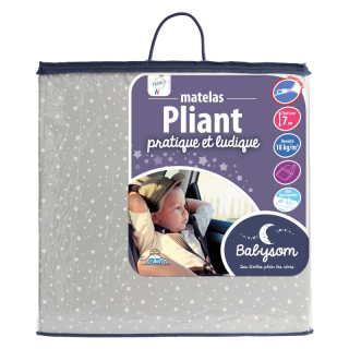 Matelas pliant bébé étoiles 60x120 - Babysom