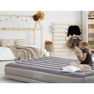 Matelas Prestige 1 Place Gris Flex Pompe intégrée - Intex