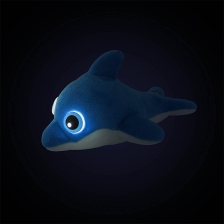 Veilleuse peluche dauphin Bleu - Buki