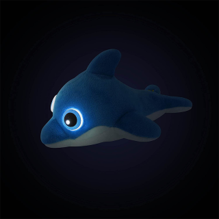 Veilleuse peluche dauphin Bleu - Buki