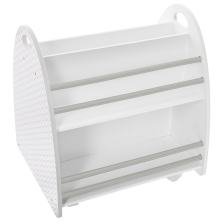 Bibliothèque basse sur roulettes Blanc - Atmosphera For Kids Bibliothèque basse sur roulettes Blanc - Atmosphera For Kids