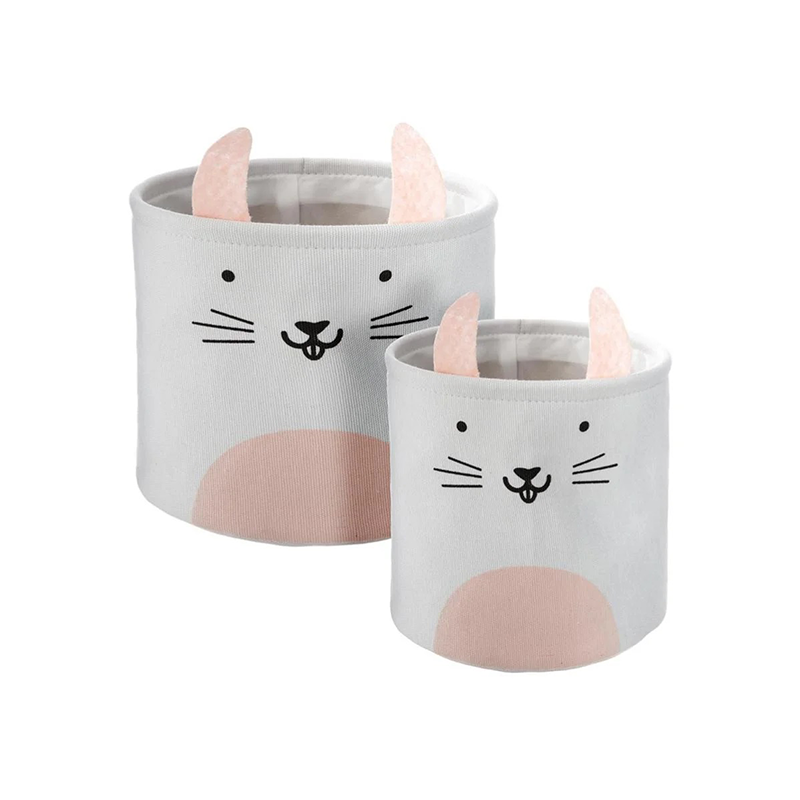 Lot de 2 bacs de rangement lapin Atmosphera for kids Lot de 2 bacs de rangement lapin Atmosphera for kids