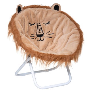 Fauteuil Pliant Enfant Lion Marron - Atmosphera For Kids