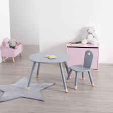 Table enfant douceur Gris - Atmosphera For Kids