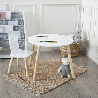 Table enfant douceur étoiles Blanc - Atmosphera For Kids