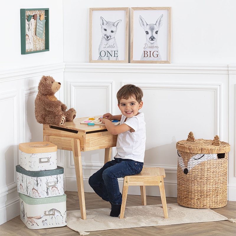 Pupitre avec tabouret Robin en bois - Atmosphera For Kids