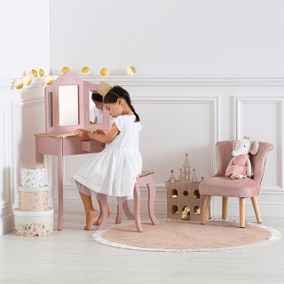 Coiffeuse avec tabouret Sissi Rose - Atmosphera For Kids