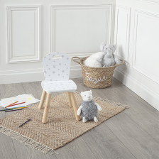 Chaise enfant douceur etoiles Blanc - Atmosphera For Kids