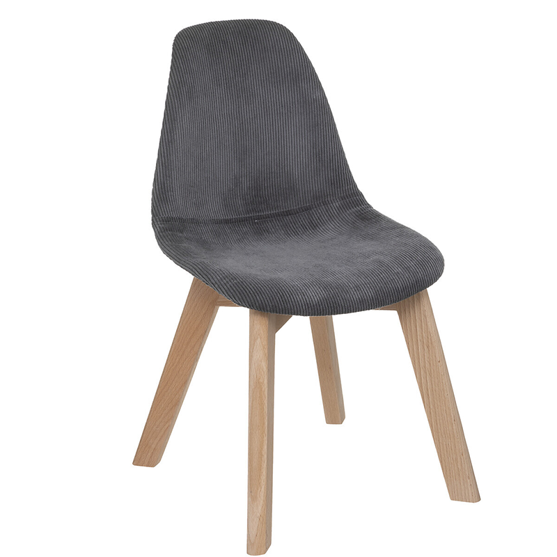 Chaise Enfant Velours Lena Gris Atmosphera Chaise Enfant Velours Lena Gris Atmosphera