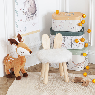 Tabouret Enfant Lapin Blanc - Atmosphera For Kids