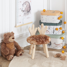 Tabouret Enfant Cerf Beige - Atmosphera For Kids Tabouret Enfant Cerf Beige - Atmosphera For Kids