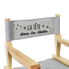 Chaise directeur enfant Gris - Home Deco Kids